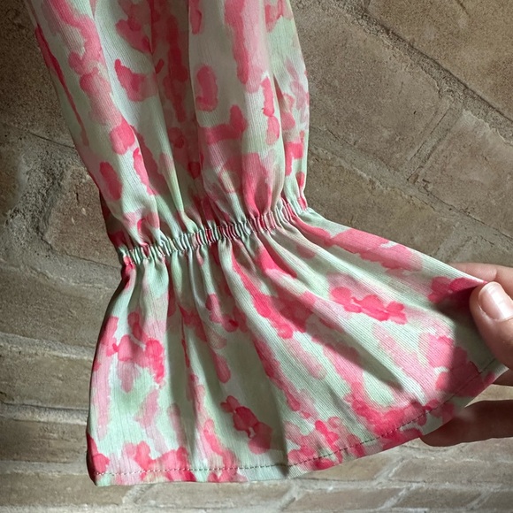 Pretty Lavish Long Sleeve Ruffle Maxi Dress - Mixed Floral, Size 8 - Picture 7 of 8